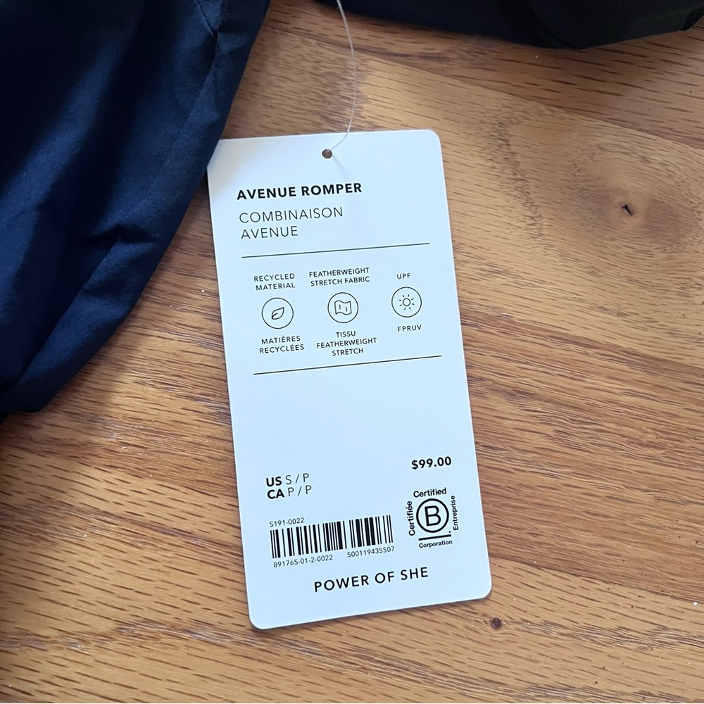 ✨ NWT Athleta Avenue Romper in Navy (Size SP) - Picture 8 of 9